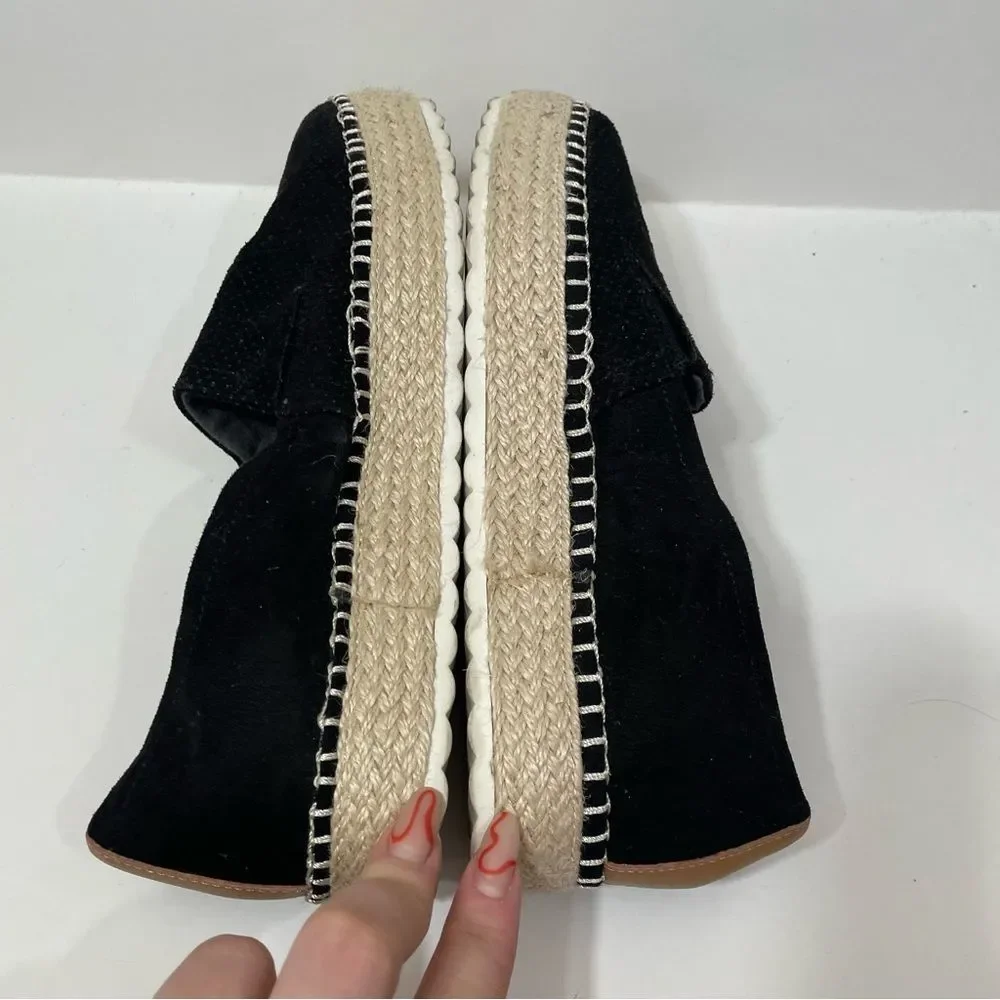 Dr. Scholl’s Black Platform Espadrille Flats